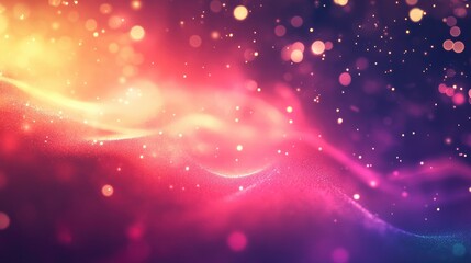 Fototapeta premium Vibrant red backdrop with a festive sparkly design Abstract pastel blur creates a trendy cosmic gradient Unique neon template for banners and enchanting prints