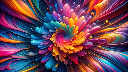 Obraz premium This vibrant and dazzling abstract design showcases dynamic shapes and patterns, ideal for elevating creative projects