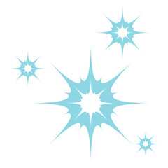 Star, sparkle and simple geometric forms in retro style. 