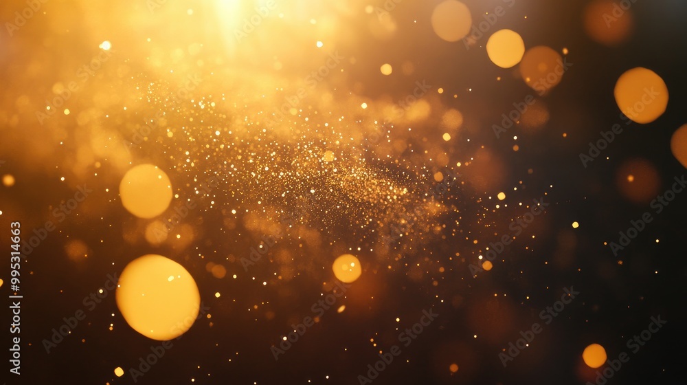 Poster real dust particles creating a stunning backlit effect with authentic lens flare