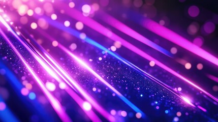 Glowing neon lines against a sparkling abstract backdrop
