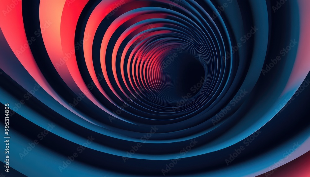 Aufkleber surreal abstract concept featuring an optical illusion in a circular design emphasizing monotony and