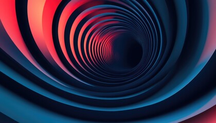 Surreal abstract concept featuring an optical illusion in a circular design emphasizing monotony and creativity