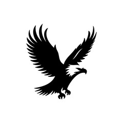Eagle design with black color silhouette art