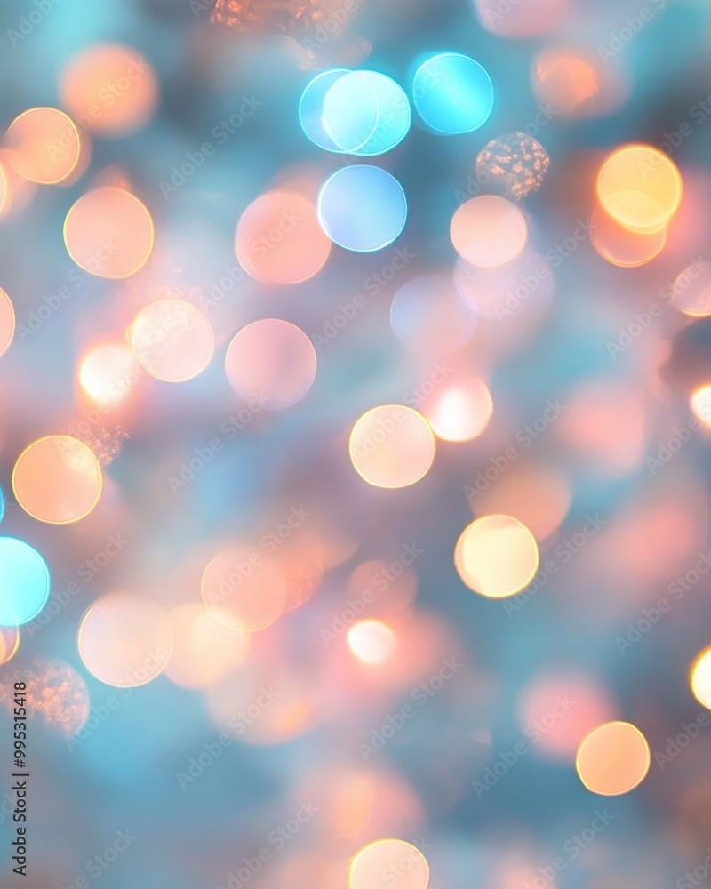 Poster blurred abstract background with bokeh lights