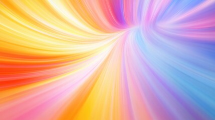 Obraz premium Pastel abstract zoom motion background featuring vibrant rays and smooth swooshes in shades of orange yellow blue pink and purple Engaging movement effect for wallpapers