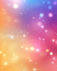Fototapeta premium Colorful 2D cartoon template featuring blurred galaxy stars A stylish decorative design ideal for ads posters and banners