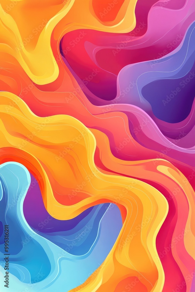 Poster abstract wavy backdrop suitable for banners flyers and posters features dynamic effects in a 2d cart