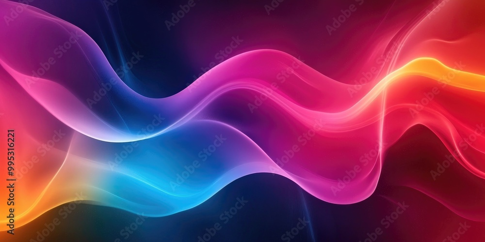 Poster abstract multicolored gradient background with a glowing effect showcasing vibrant hues and artistic