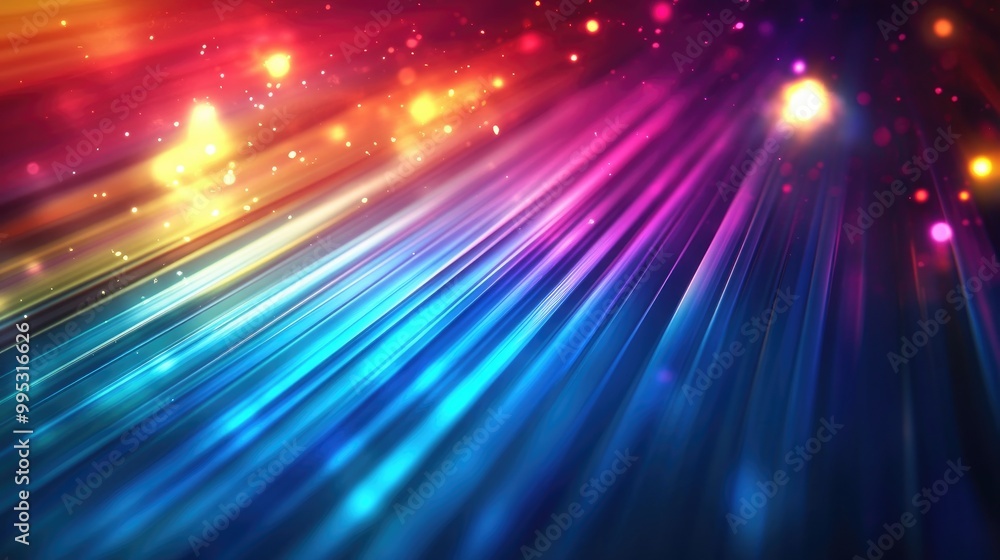 Poster radial blur effects create a 3d glowing background with vibrant rays