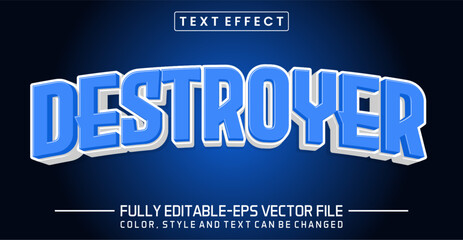 Destroyer font Text effect editable