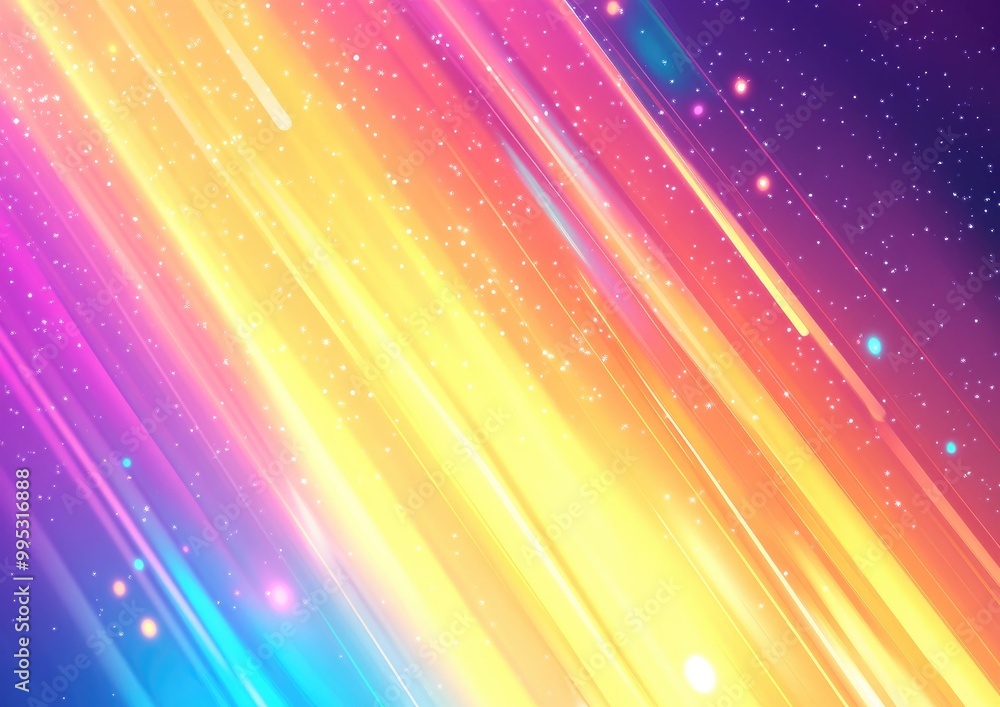 Poster vibrant glowing abstract background with a shiny light effect perfect for a 2d cartoon style templat
