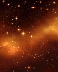 Dark orange 2D cartoon template featuring starry sky Blurred decorative design in a minimalist style with stars Ideal design for business advertising purposes