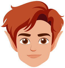 Smiling Elf with Red Hair