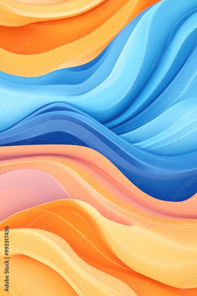 Aufkleber abstract wavy background suitable for banners flyers and posters features a dynamic effect in a 2d c