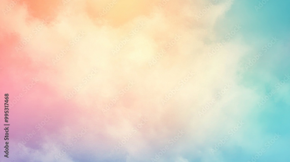 Poster soft pastel gradient background with an abstract blurred design featuring ample space for text overl