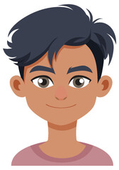 Smiling Boy Vector Illustration
