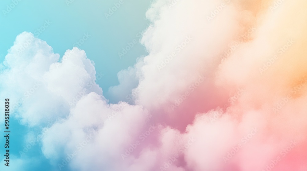 Poster soft cloud backdrop featuring a pastel gradient abstract blurred gradient in a colorful palette rese