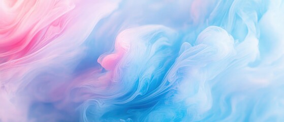 Fototapeta premium Abstract soft glass texture featuring pastel colors in shades of blue pink and white with a neon fog effect creating a vibrant gradient background