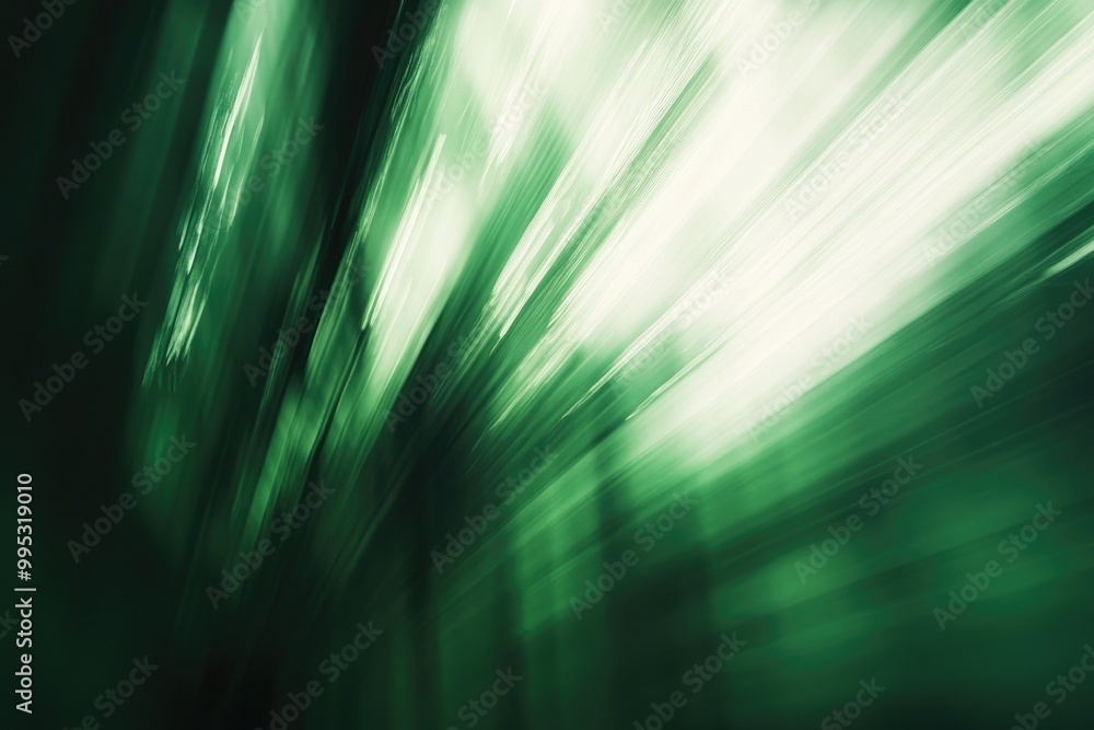 Poster abstract blurry background with a green tint perfect for adding text or creating a visually appealin