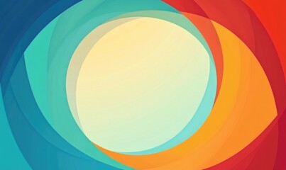 Fantasy EPS10 2D cartoon style overlapping geometric circular frame for a business backdrop