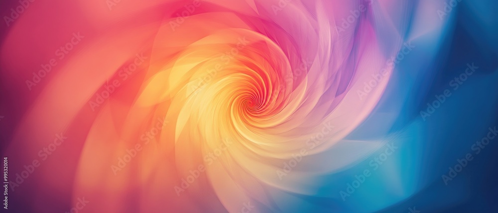 Poster abstract blurred background featuring a colorful geometric texture with a spiral design ideal for ar