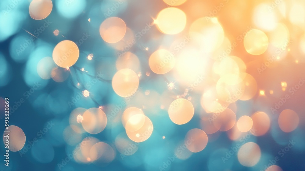 Poster bright soft flare with a blurred bokeh background in an abstract style