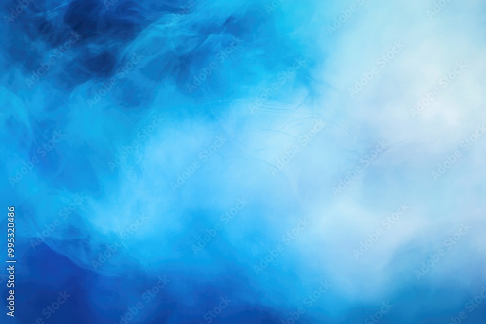 Poster blurry blue backdrop with a gradient design creating a fresh and vibrant abstract wallpaper effect