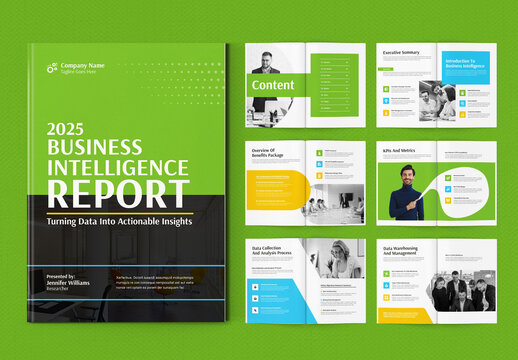 Business Intelligence Report Brochure Layout