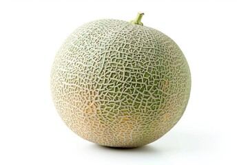 A fresh cantaloupe isolated on white