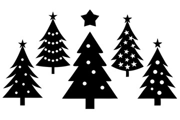 Christmas icons set. Vector illustrations.