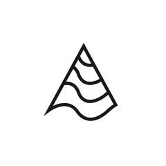 abstract triangle logo terrain icon design