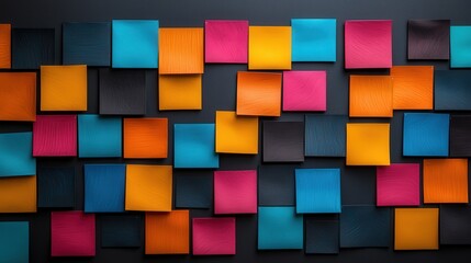 Fototapeta premium Colorful Square Tiles Pattern Background Texture Design