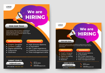 Job vacancy templates. We are hire jobs that are used on social media content.