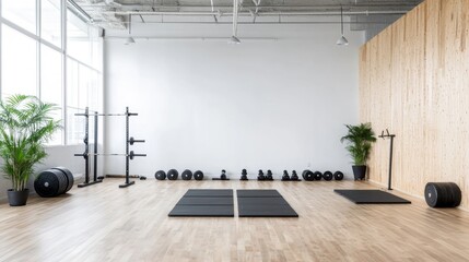 Spacious Modern Gym with Minimalist Design Elements