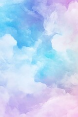 Blue and pink hued clouds abstract background illustration, fluffy design of beautiful clouds