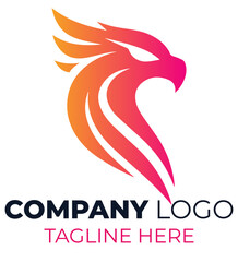 Bold and Stylized Eagle Logo Design for Business Branding with Modern Artwork Representing Power Freedom and Patriotism for Corporate Identity and Esports