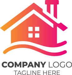 modern house logo design minimalist real estate branding icon