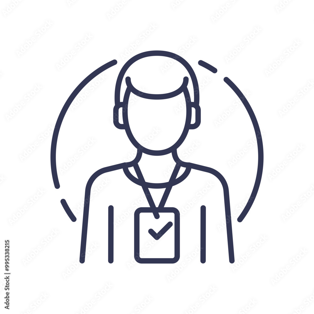 Aufkleber shield with user icon representing identity protection and security.