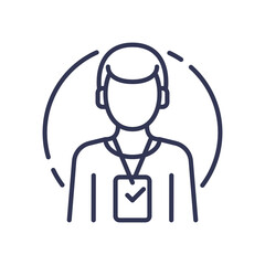 Obraz premium Shield with user icon representing identity protection and security.