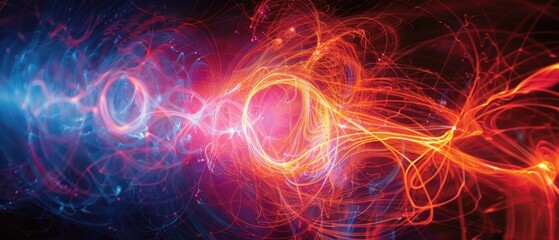 Colorful Abstract Light Wave Pattern Background