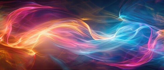 Fototapeta premium Colorful Abstract Waves in Motion Background Visuals