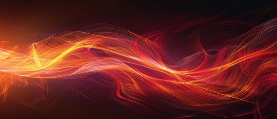 Vibrant Abstract Waves of Colorful Light