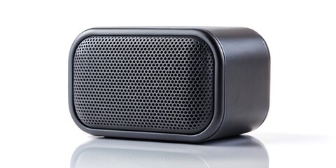 Dark mini speaker isolated on white background
