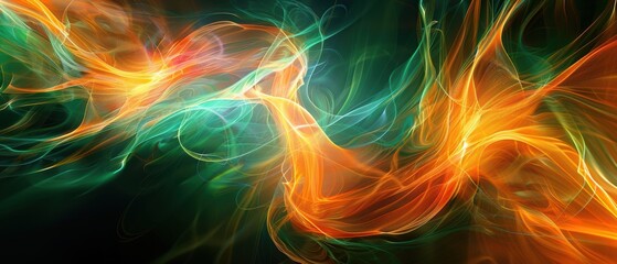 Fototapeta premium Vibrant Abstract Swirls of Colorful Light Effects