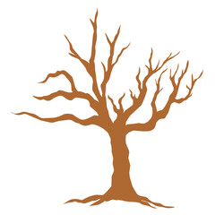 vector dry tree without leaves