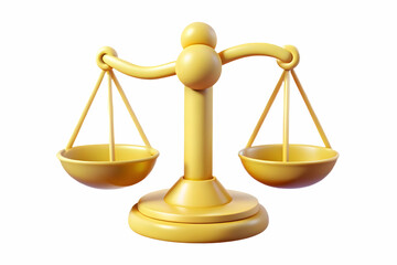 3D Soft Yellow Background with Glowing Justice Scales - Symbol of Equality and Fairness for Human Rights Day with Ample Copy Space