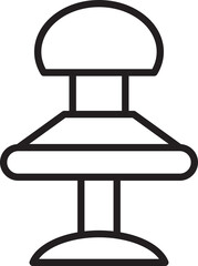 Chair Line Icon Illustration