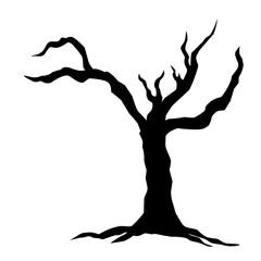 dry tree silhouette