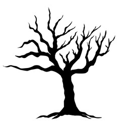 dry tree silhouette